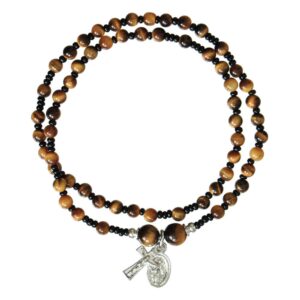 Bransoletka Różaniec TWIST 4mm z kamieni Tygrysie oko