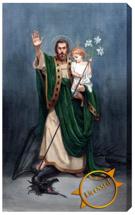 Saint Joseph – Terror of Demons / Święty Józef – Pogromca Duchów Piekielnych – obraz na płótnie - obrazek 7